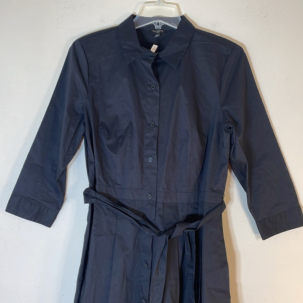 Talbots Full Button Down Cotton Belted Pocketed S… - image 4